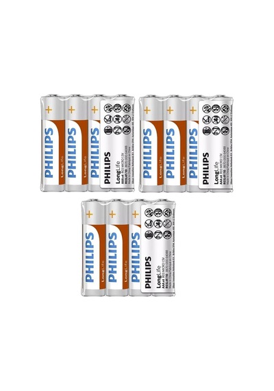 Philips Longlife Aa R6 1.5v 12'li Kalem Pil