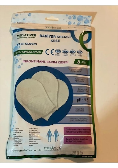 Medcover Bariyer Kremli Hasta Vücut Bakım Kesesi 8 Adet