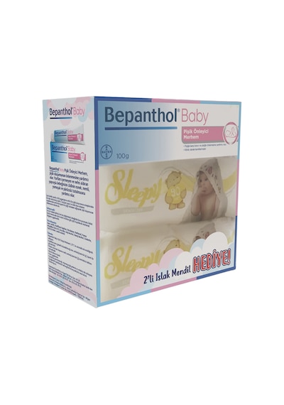 Bepanthol Baby Pişik Merhemi 100 G + Sleepy Sensetive Havlu 90'lı 3 Adet