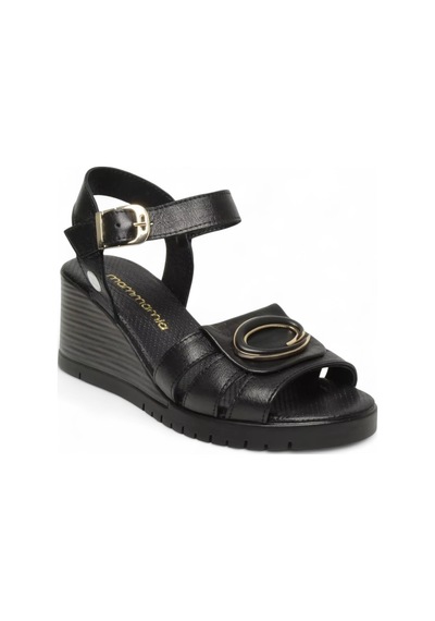 Mammamia D25ys-2775 Deri Comfort Kadın Sandalet Siyah