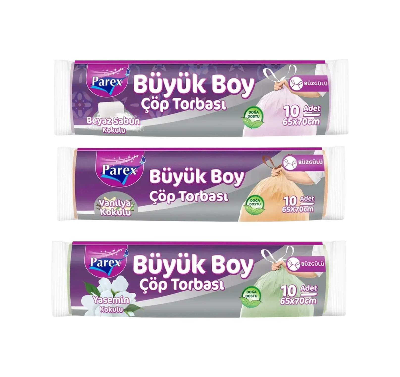 Büyük Boy Büzgülü Kokulu Çöp Torbası Paketi