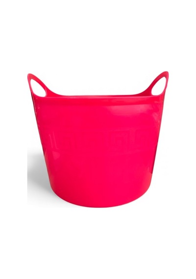 Pembe, Esnek Plastik Kova 20 Litre, Temizli Kovası, Esneyebilen Oyuncak Ve Çamaşır Sepeti Pembe