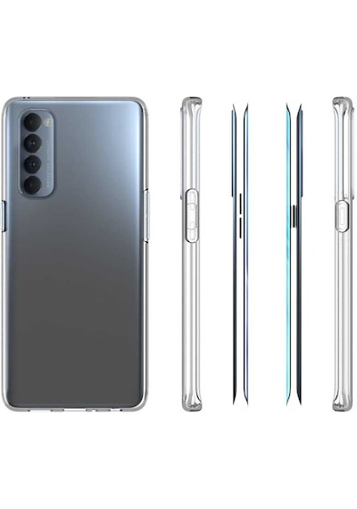 Oppo Reno 4 Pro 4g Kılıf Zore Süper Silikon Kapak Renksiz