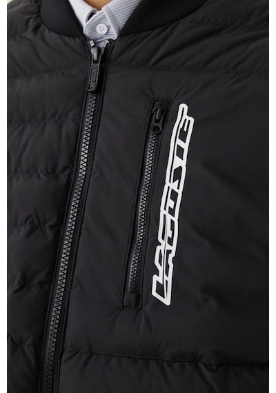 Lacoste Kapitone Syntehic Fill Kapitone Jacket Hakim Yaka Erkek Mont Siyah Siyah
