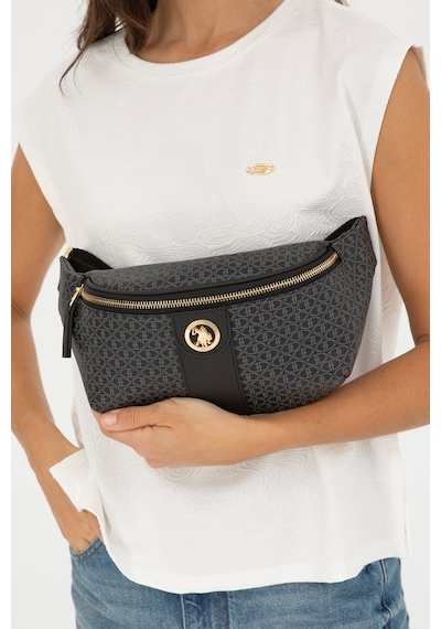 U.S. Polo Assn. Kadın Siyah Bel Çantası 50293693-VR046