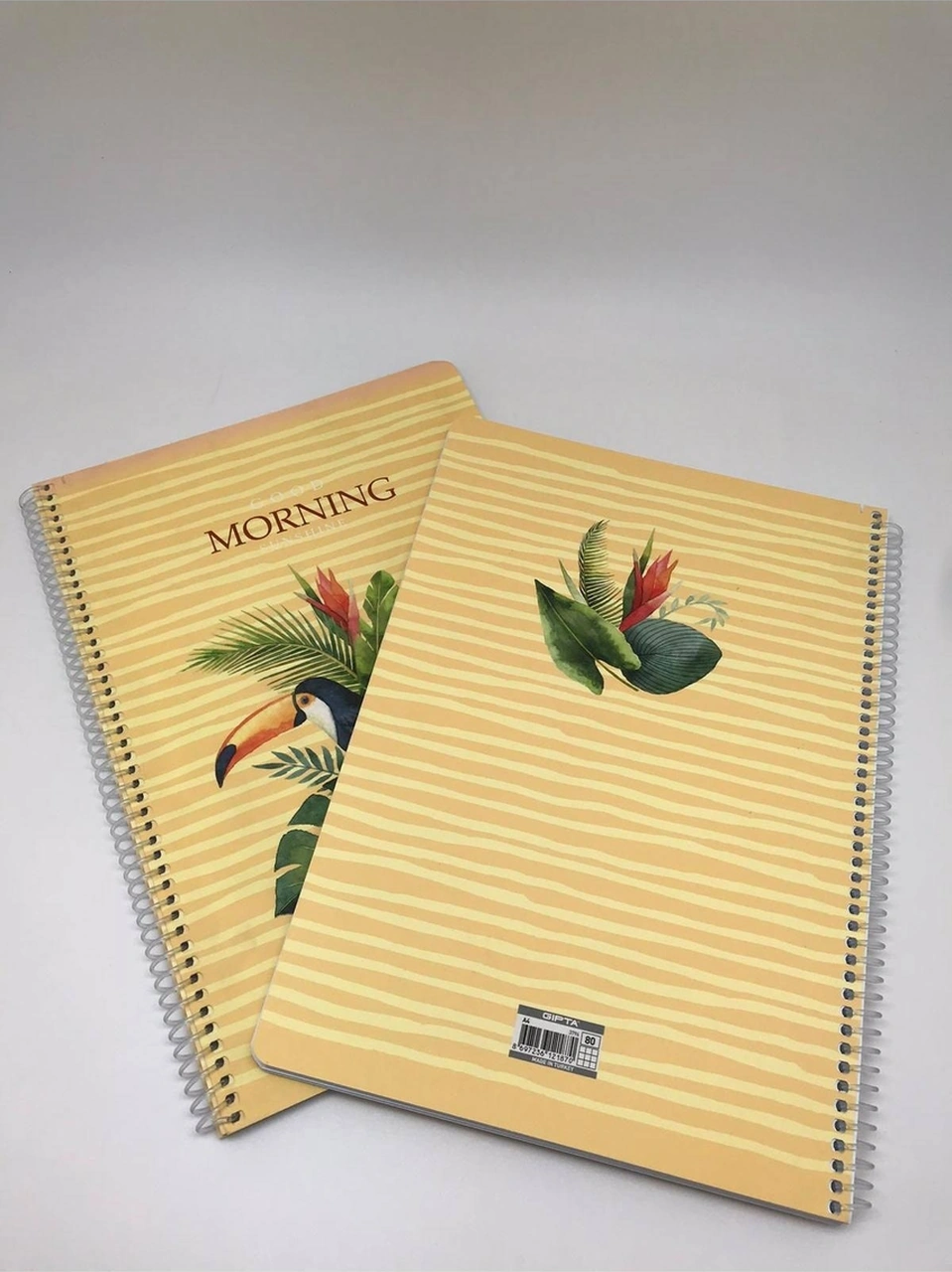 Morning Spiralli Karton Kapak A4 80 Yaprak Kareli Defter 2'li