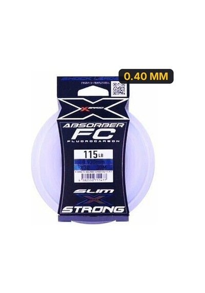 Ygk X021 Absorber Slim&strong 30m Fluorocarbon Misina 0.40 Mm