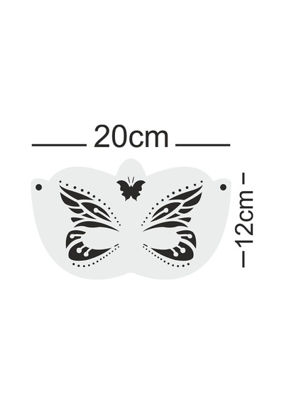 Kk Swords Stencil Tasarım 12 Adet Sl094 Çocuk Yüz Boyama Maskeleri Set:47 Pasta, Ahşap, Yüz Boyama Şablonu