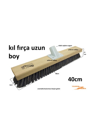 Kıl Fırça 40 Cm Uzun Boylu Fırın Fırça İzalasyon Fırçası