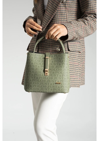 Just Polo Kadın Orta Boy Su Geçirmez Günlük Şık El Ve Omuz Çantası Ebat 23 X 18 Cm Shoulder Bag Yeşil 02813230