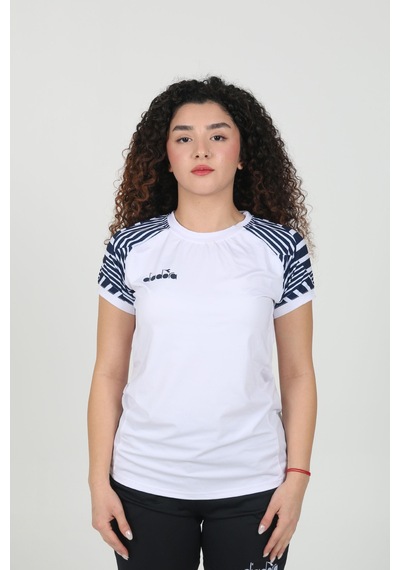 Diadora Bahia Kadın Tişört Beyaz Lacivert