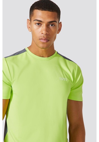 Nature The Brand Unisex Neon Fileli Spor Tişört - Nefes Alan Hızlı Kuruyan Antrenman Tişörtü,hava Alan Rahat Kalıp Sari