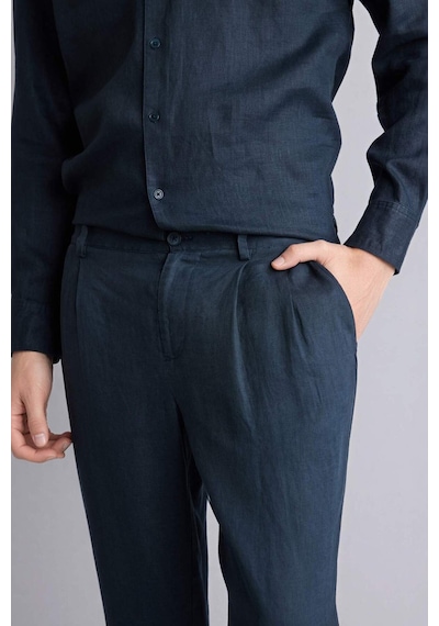 Defacto Relax Fıt Duble Paça Keten Pantolon C1826ax26smnv255 Lacivert-nv255