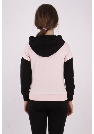 Toontoy Kız Çocuk Relax Baskılı Sweatshirt Pudra