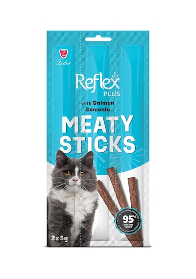 Reflex Plus Yetişkin Kedi Çubuk Ödül Maması Somonlu 15 Gr
