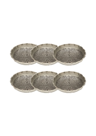 Dmt Copper Home Gaziantep Bakır Çerezlik Seti Kuruyemiş 6 'lı Set 10cm X 3cm Gümüş