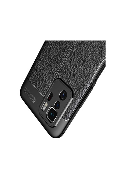 Xiaomi Poco X3 Gt Kılıf Deri Görünümlü Silikon Kamera Korumalı Üstün Koruma Pazarplus Siyah