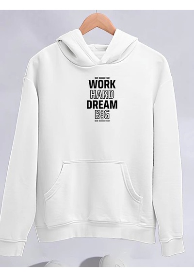 Modi Kışlık Üç İplik Kapşonlu Sweatshirt - Beyaz 2beyaz