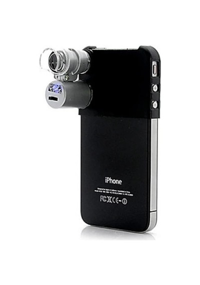 Iphone5 Için Uyumlu Kapaklı Lens Mikroskop Taşınabilir Mini Cep Boyutu Led Mikroskop No.9882ip5ii