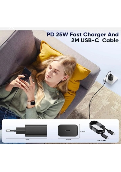 Samsung Tüm Modellere Uyumlu Süper Hızlı Şarj 25w Usb-c Şarj Seti