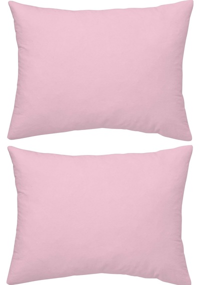 Makiteks Yüzde Yüz Pamuklu 2 Adet 35x45 Cm Pembe Düz Boya Bebek Yastık Kılıfı Pembe