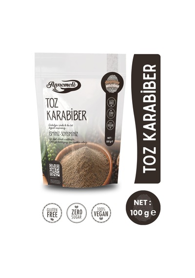 Toz Karabiber 100 Gr İnce Öğütülmüş Karabiber, Aromatik Baharat, Et, Tavuk Ve Yemekler İçin