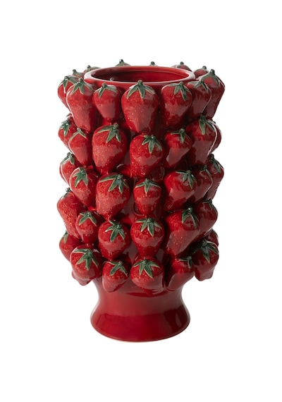 Mudo Home Strawberry Vazo 27x27x40cm Kırmızı