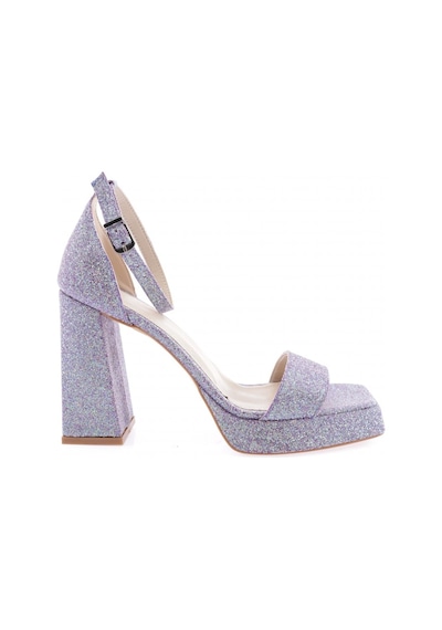 Dgn 666-2164-23y Kadin Platform Yüksek Topuk Sandalet 666-2164-R16485 Kum Rengi - Mor