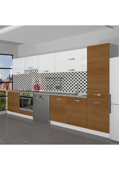 Decoraktiv Elite 325yq Ankastre Fırın Modüllü Mdf Hazır Mutfak Dolabı - Tezgah Dahil - Ceviz - Beyaz Beyaz - Ceviz Decoraktiv Elite 325yq Ankastre Fırın Modüllü Mdf Hazır Mutfak Dolabı - Tezgah Dahil - Ceviz - Beyaz Beyaz - Ceviz