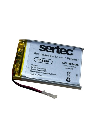 Sertec 803450 3.7v 1500mah Li-polymer Pil Devreli/1.5a Evimdeyokyok