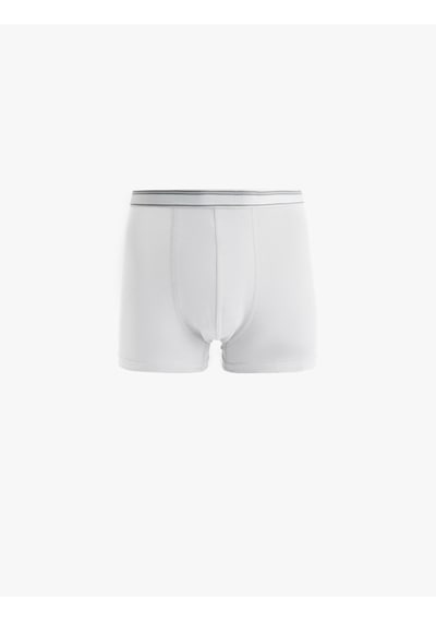 Koton Pamuklu Basic Çizgili Lastik Detaylı 3'lü Boxer Set Gri 6wlm90072mk Gri