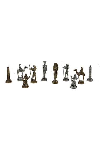 Metal Mısır Satranç Takımı Parlak Ve Katlanır Sedef Desenli Mdf A