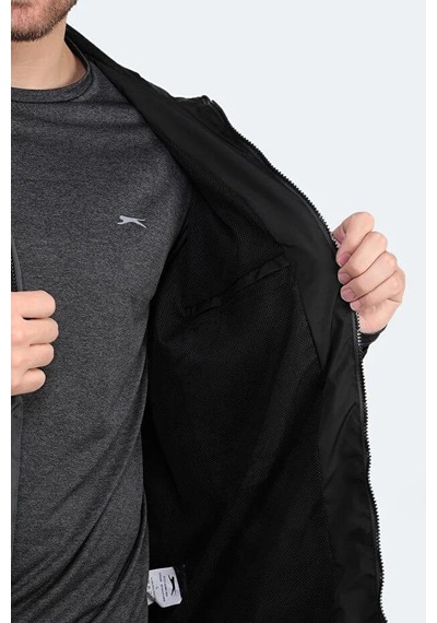 Slazenger Ofans Yağmurluk Rüzgarlık Erkek Mont Siyah