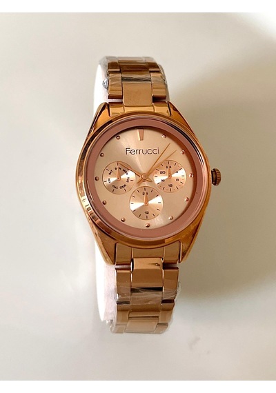 Ferrucci Fcf86745 Spor Kasa Çelik Kadın Kol Saati+bileklik Hediye