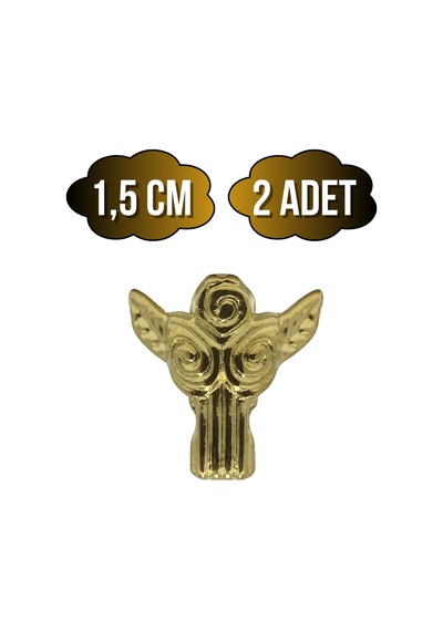 Melek 1.5cm Metal Ayak Çeyiz Ve Hediye Kutusu Mobilya Ayağı 1.5cm Altın 2 Adet Altın