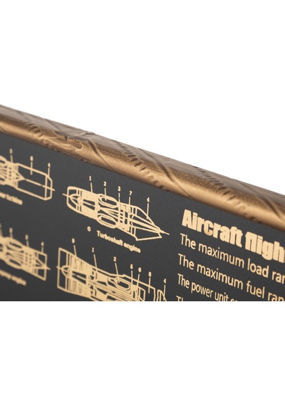 Mudo Home Aırplane Kırmızı Duvar Saati 78x8x21cm Siyah