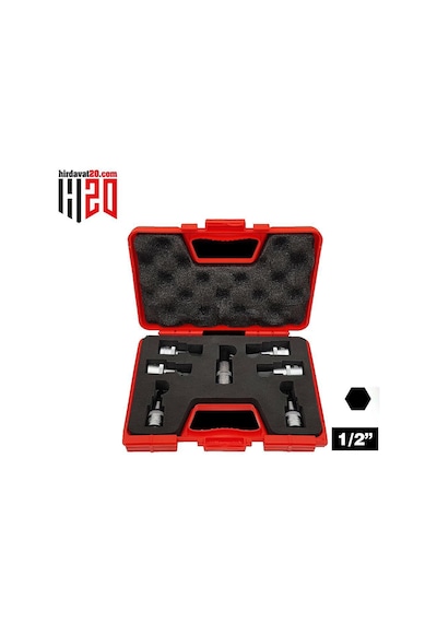 İzeltaş 1/2 Lokmalı Allen Uç Takımı (60mm 7 Parça)- 1113001107
