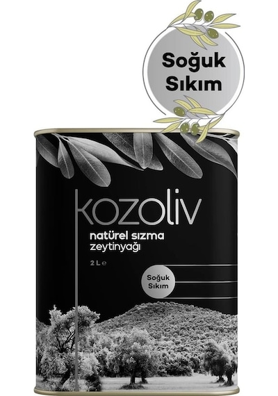 Kozoliv Soğuk Sıkım Naturel Sızma Zeytinyağı Teneke 2 L
