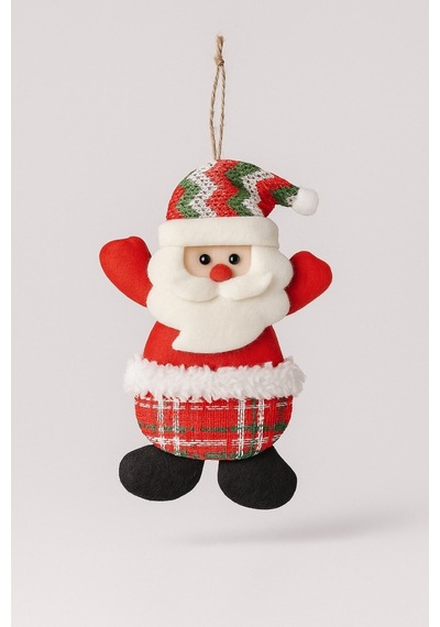 1 Adet Peluş Karakterlerle Eğlenceli Yeniyıl Dekoru Noel Figürleri Yılbaşı Ağaç Süsleri 17 Cm X 11cm Çok Renkli