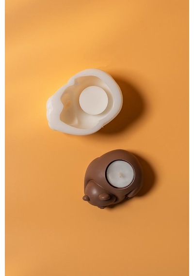 Rufus Concept Ayı Tealight Silikon Mumluk Kalıbı
