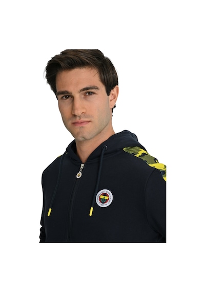 Fenerium Fenerbahçe Lacivert Tribün Lazer Baskılı Kamuflaj Detaylı Erkek Sweatshirt Lacivert