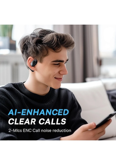 Baseus Eli 10i Fit Açık Kulak Kulaklık Kulak Kancası Kablosuz Bluetooth 5.4 White