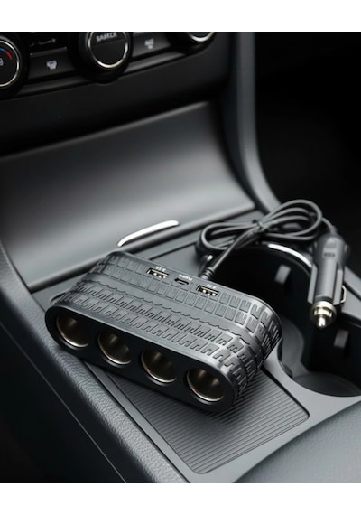 Araç İçi Güç Dağıtıcı 4 Çakmaklık 2 Usb 1 Type C Şarj Ünitesi