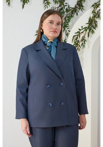 Aker Lacivert Denim Görünümlü Ceket Lacivert Lacivert