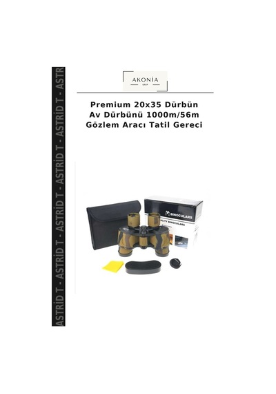 Premium 20x35 Dürbün Av Dürbünü 1000m/56m Gözlem Aracı Tatil Gereci Çok Renkli