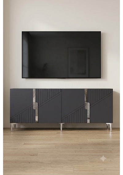 Ka1528as Evva Konsol Ve Tv Sehpası Antrasit-silver 150cm