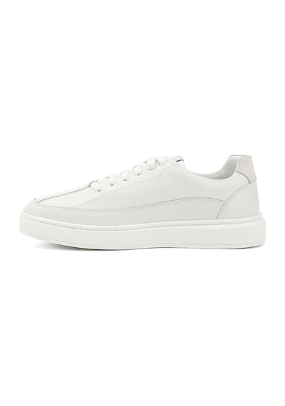Gönderi(R) Gönderi R Erkek Beyaz Bağcıklı Kauçuk Taban Hakiki Deri Sneaker Ddma83531640 Beyaz
