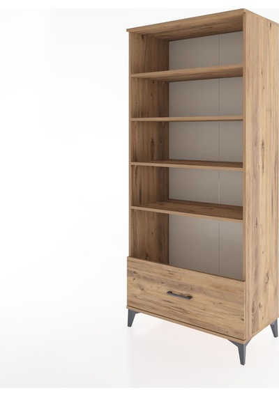 Hyperion Dolap 4 Raflı Tek Çekmeceli 88x44x195 Çam-çam Çam