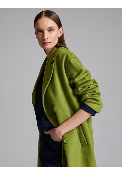 Pierre Cardin Yeşil Yün Karışımlı Kaşe Kaban 50329239-vr016