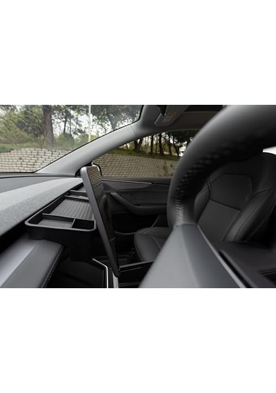 Model Y Juniper & Standart 2025+ Ekran Arkası Konsol Düzenleyici Kaymaz Silikon Saklama Alanı Arka Ekran Arkası Organizer
